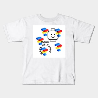 Bricks make me Happy Kids T-Shirt
